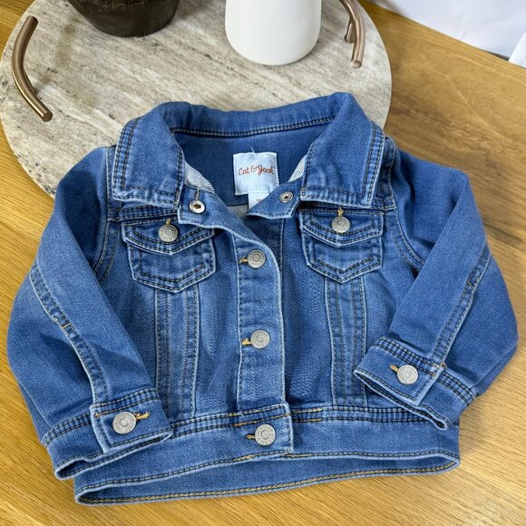 Bundle of Baby Gap Striped dress & Cat & Jack Jean Jacket Size 18 - 24 months - Picture 10 of 12